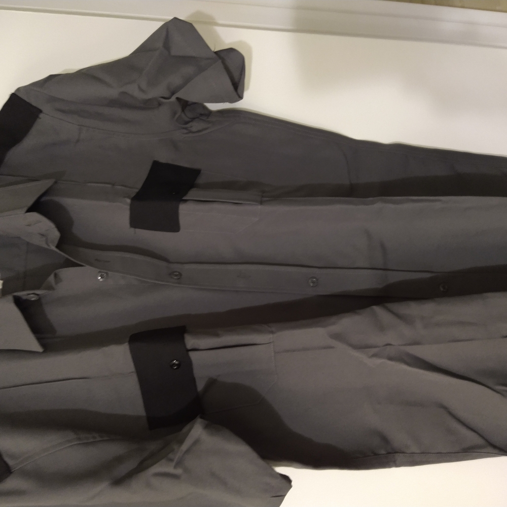 Lot Of Thirteen Men's Gray and Black Button Down Security Officer Shirts